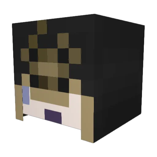 ArjunaAlter Minecraft avatar head, 3D render