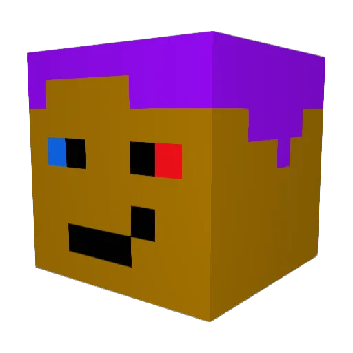 Arjunation Minecraft avatar head, 3D render
