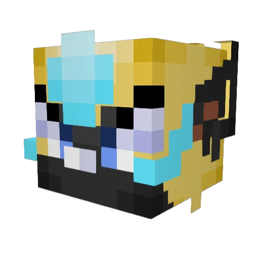 Ark757 Minecraft avatar head, 3D render