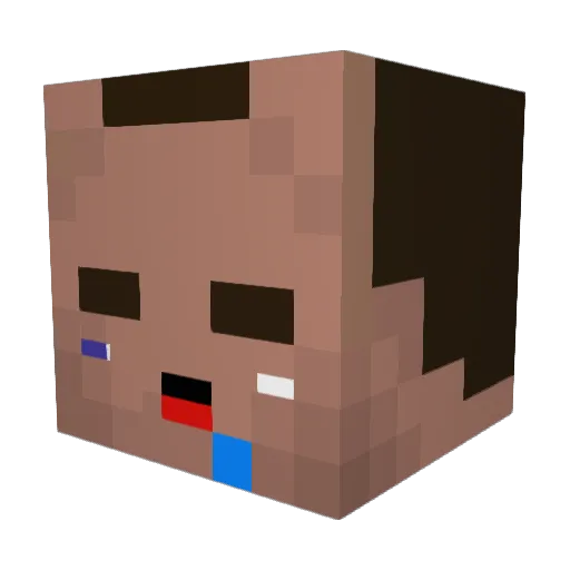 ArkCow Minecraft avatar head, 3D render