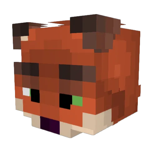 ArkD25 Minecraft avatar head, 3D render