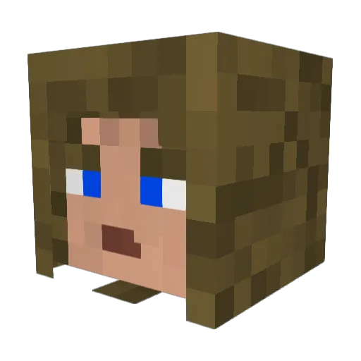 ArkEango Minecraft avatar head, 3D render