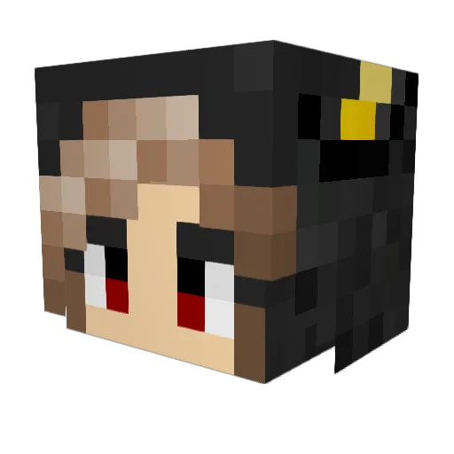 ArkLaii Minecraft avatar head, 3D render