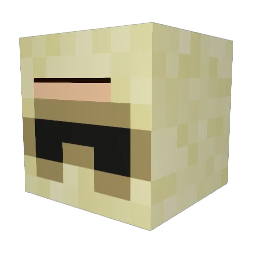 ArkMelody Minecraft avatar head, 3D render