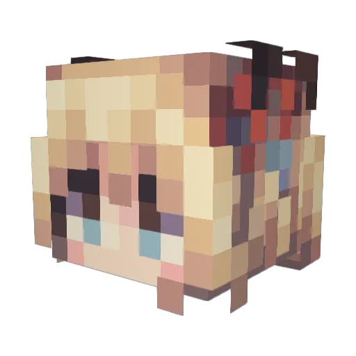 ArkPinecone Minecraft avatar head, 3D render