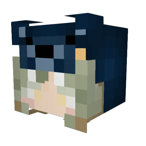 Arka3m Minecraft avatar head, 3D render
