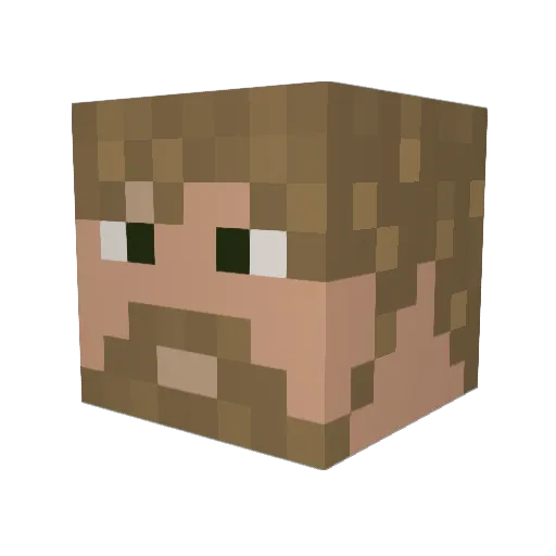 ArkadaranLP Minecraft avatar head, 3D render