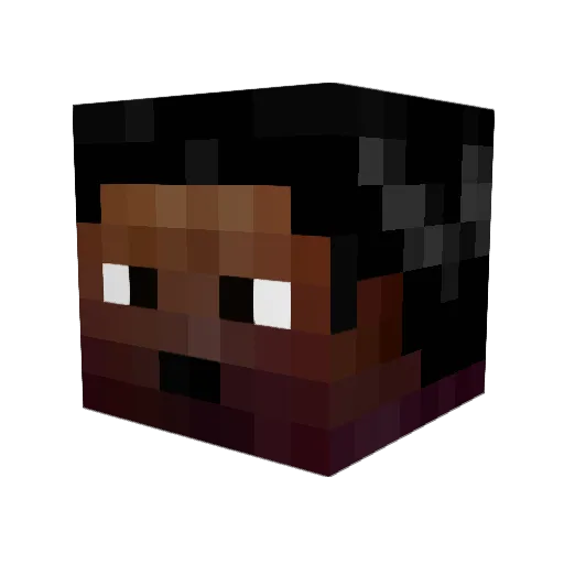 Arkade07 Minecraft avatar head, 3D render