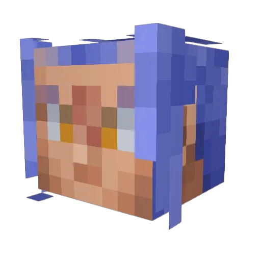 ArkadiaHearts Minecraft avatar head, 3D render
