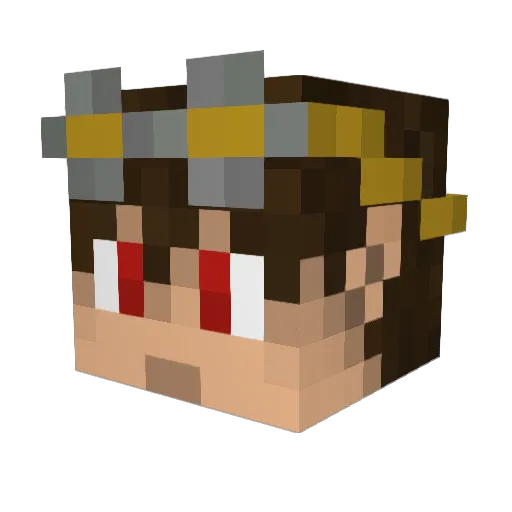 Arkadis89 Minecraft avatar head, 3D render
