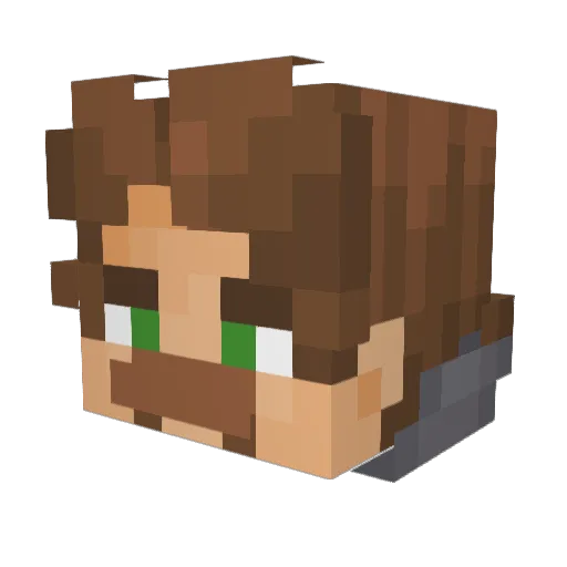 Arkadye_ Minecraft avatar head, 3D render