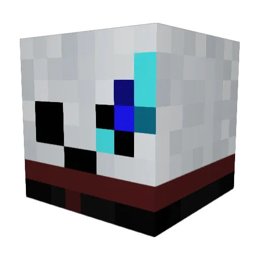 Arkaeda Minecraft avatar head, 3D render