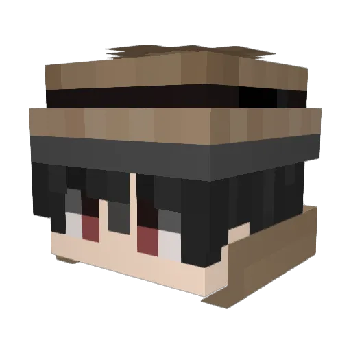 Arkaine45 Minecraft avatar head, 3D render