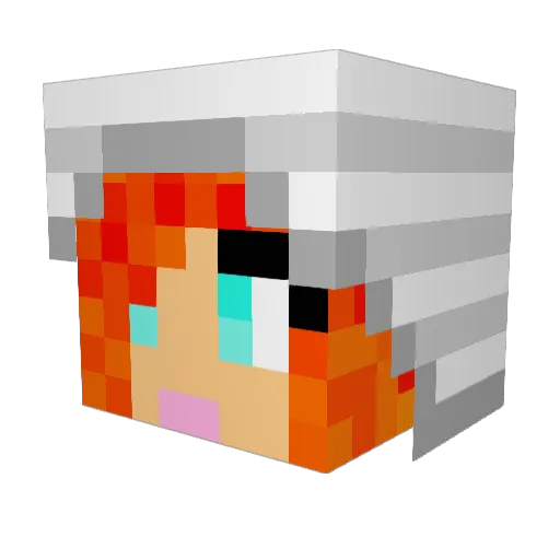 Arkaitect Minecraft avatar head, 3D render