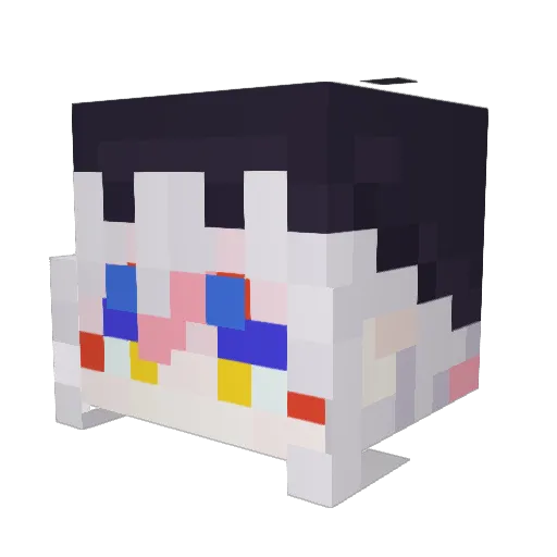 Arkaliline Minecraft avatar head, 3D render
