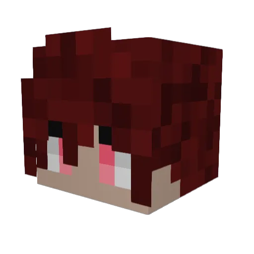 Arkana16 Minecraft avatar head, 3D render