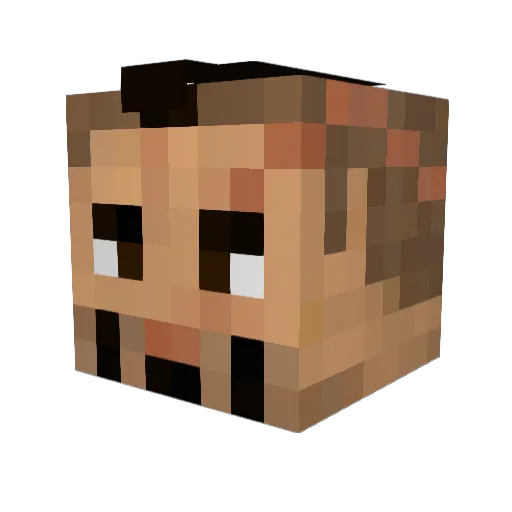 Arkange0R7 Minecraft avatar head, 3D render
