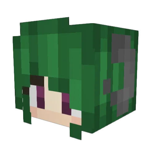 Arkania Minecraft avatar head, 3D render