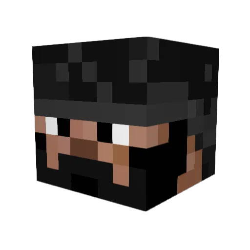 Arkao_ Minecraft avatar head, 3D render