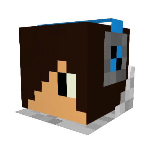 Arkaridor Minecraft avatar head, 3D render