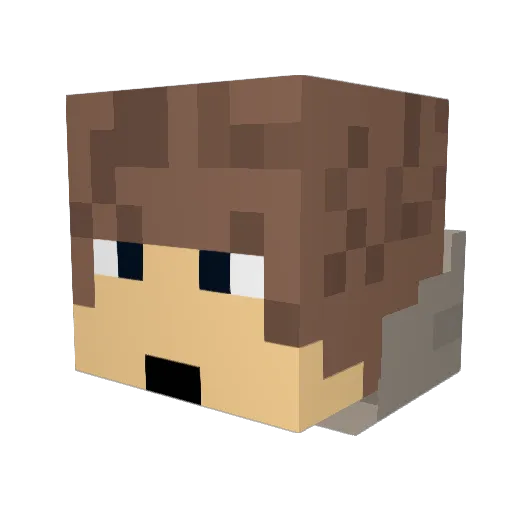 Arkawn Minecraft avatar head, 3D render