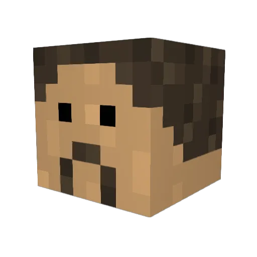 Arkdem Minecraft avatar head, 3D render