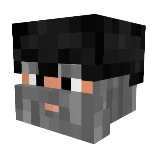 Arkdiusz Minecraft avatar head, 3D render