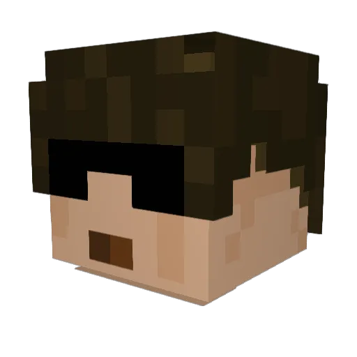 Arken11 Minecraft avatar head, 3D render