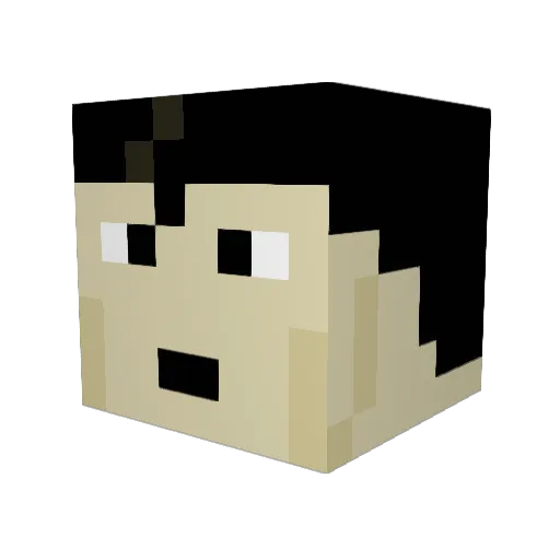 ArkhamCraftfr Minecraft avatar head, 3D render