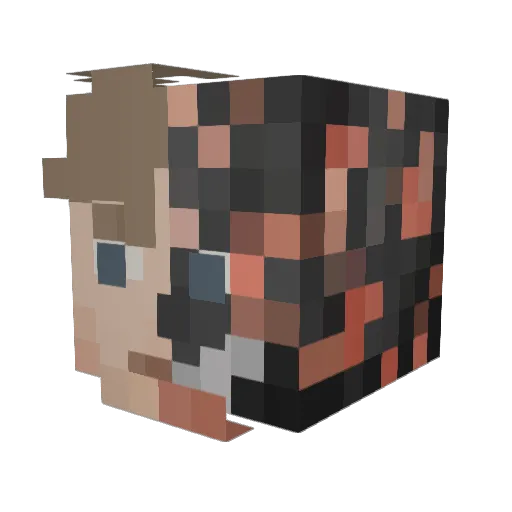 ArkhamRejects Minecraft avatar head, 3D render