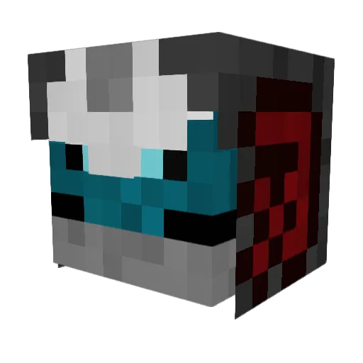 Arkhanitas Minecraft avatar head, 3D render