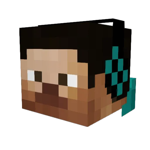 Arkhoz Minecraft avatar head, 3D render