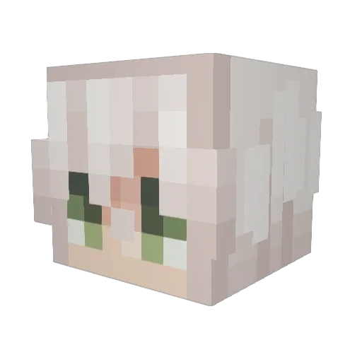 Arkiia Minecraft avatar head, 3D render