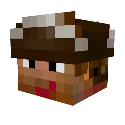 Arkington Minecraft avatar head, 3D render