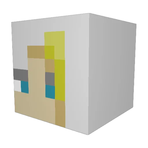 Arkire Minecraft avatar head, 3D render