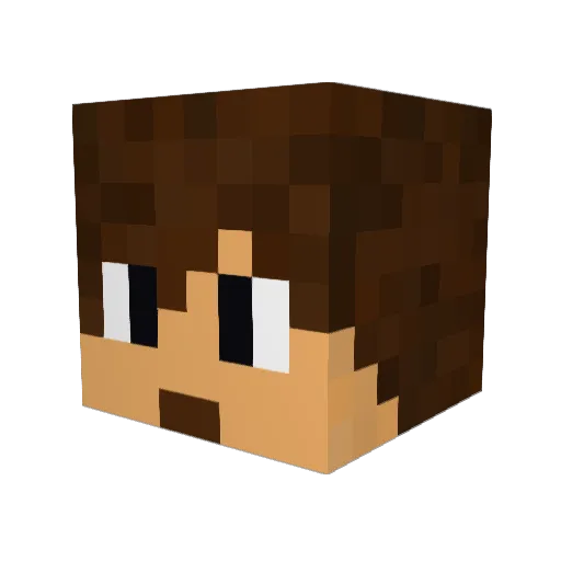 Arkmano Minecraft avatar head, 3D render