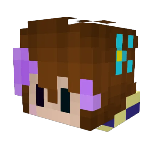 ArkoSDiary Minecraft avatar head, 3D render