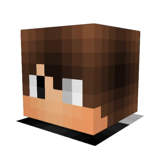 Arksen Minecraft avatar head, 3D render