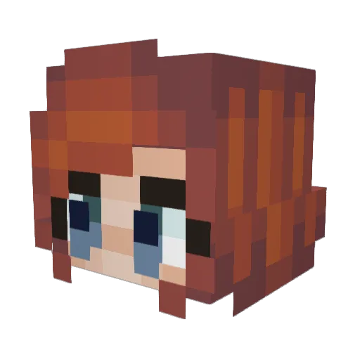 Arktemplarius Minecraft avatar head, 3D render