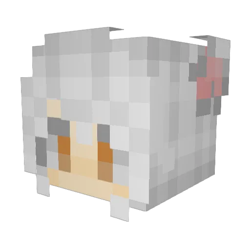ArkticulateFox Minecraft avatar head, 3D render