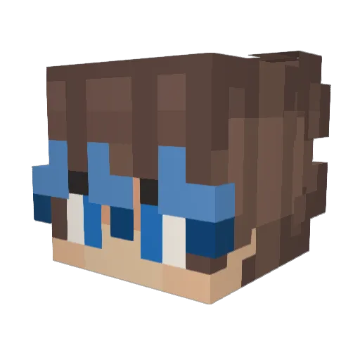 Arktzk Minecraft avatar head, 3D render
