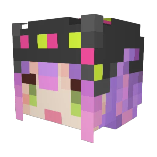 ArkuDada Minecraft avatar head, 3D render