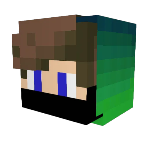 Arkulien Minecraft avatar head, 3D render