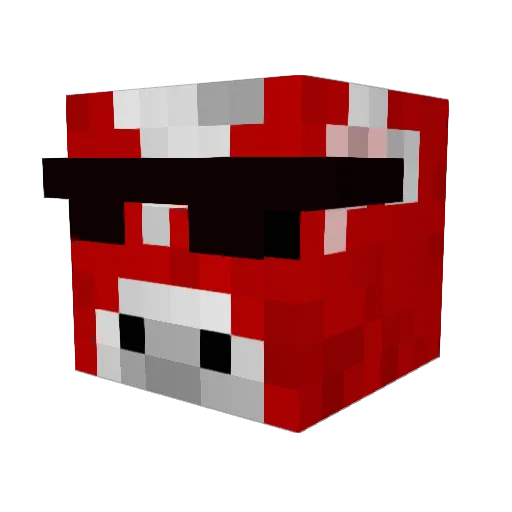 Arla69 Minecraft avatar head, 3D render