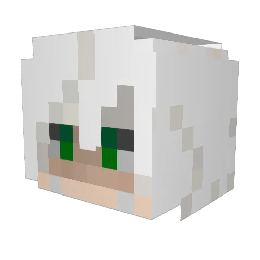 Arlathen Minecraft avatar head, 3D render