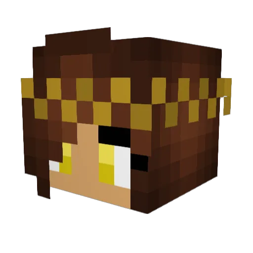 Arleba Minecraft avatar head, 3D render