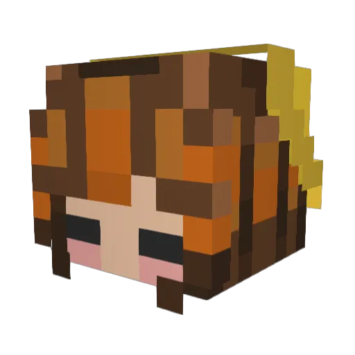 Arlee Minecraft avatar head, 3D render