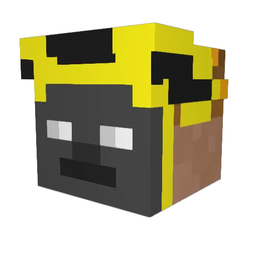 Arlekin0 Minecraft avatar head, 3D render