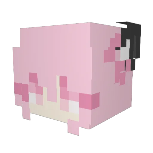 Arlettie Minecraft avatar head, 3D render