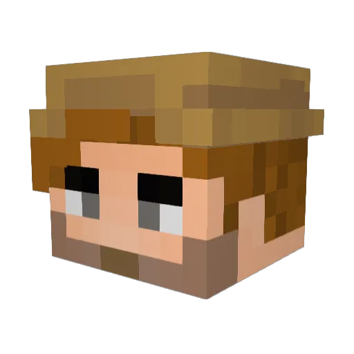 Arlev Minecraft avatar head, 3D render